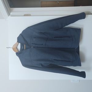 North Face Blue Zip Up Fleece Inside Hoodie, Size Medium